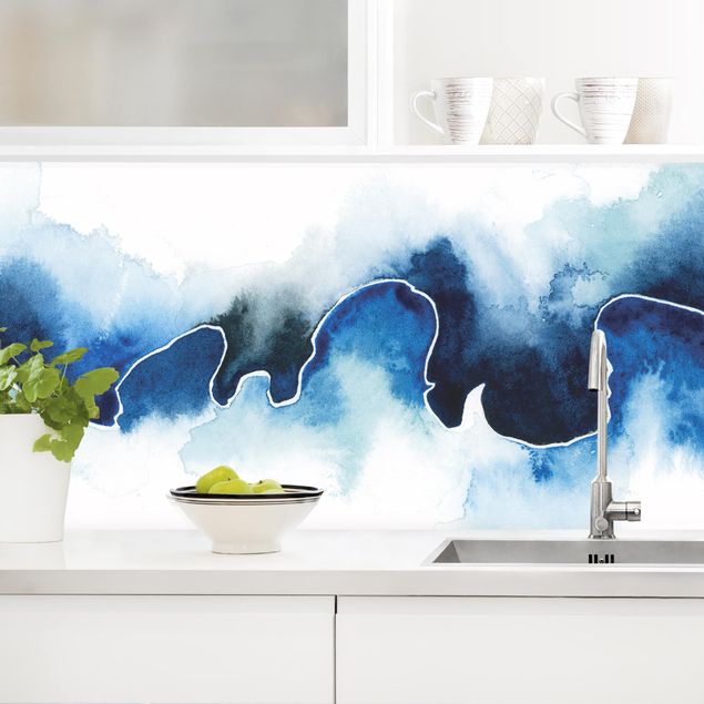 Kitchen splashback abstract Icefall