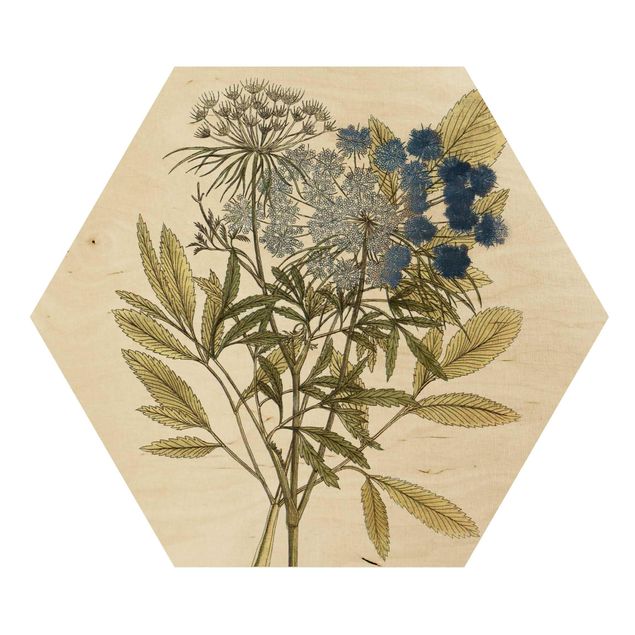 Wooden hexagon - Wild Herbs Board I