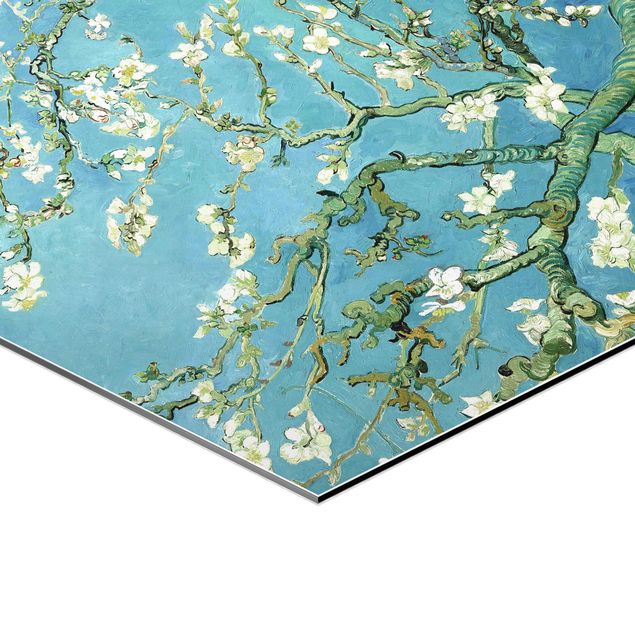 Alu-Dibond hexagon - Vincent Van Gogh - Almond Blossoms