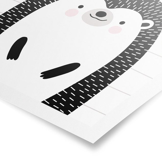 Poster - Zoo With Patterns - Hedgehog