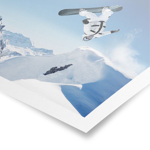 Poster - Flying Snowboarder