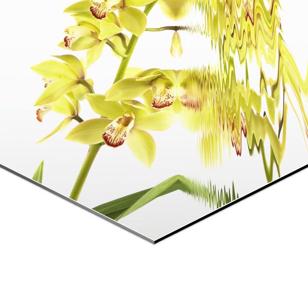 Alu-Dibond hexagon - Elegant Orchid Waters
