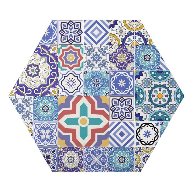 Alu-Dibond hexagon - Backsplash - Elaborate Portoguese Tiles