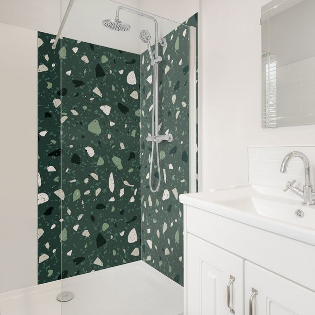 Shower wall cladding - Detailed Terrazzo Pattern Messina