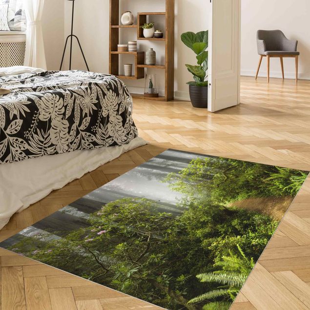 Modern rugs Misty Forest Path