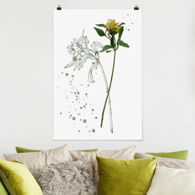 Poster flowers - Botanical Watercolour - Lily