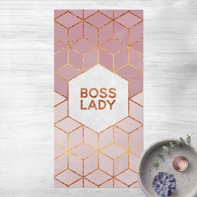 Balcony rugs Boss Lady Hexagons Pink