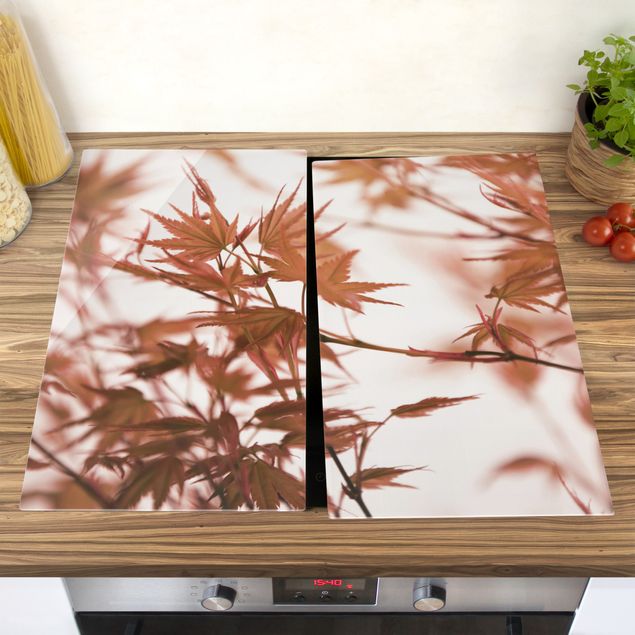 Stove top covers - Maple Leaf In Autumn Sun