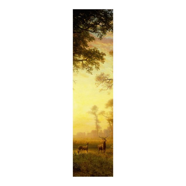 Sliding panel curtains set - Albert Bierstadt - Light in the Forest