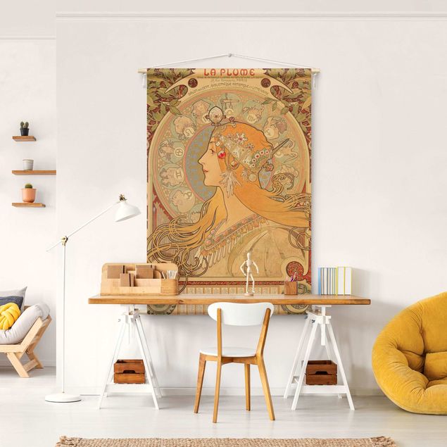 vintage wall tapestry Alfons Mucha - Zodiac