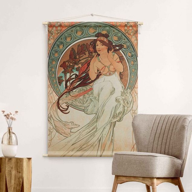 wall hanging decor Alfons Mucha - Four Arts - Music