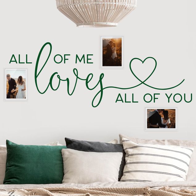 Inspirational quotes wall stickers All Of Me Loves All Of You