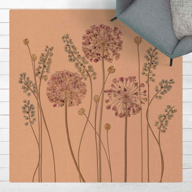 Modern rugs Allium Illustration