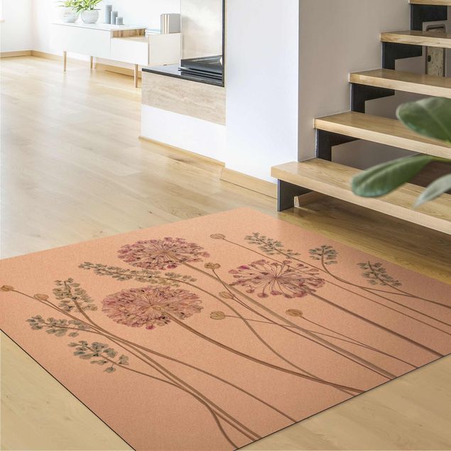 Floral rugs Allium Illustration