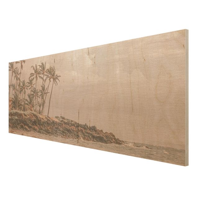 Wood print - Aloha Hawaii Beach