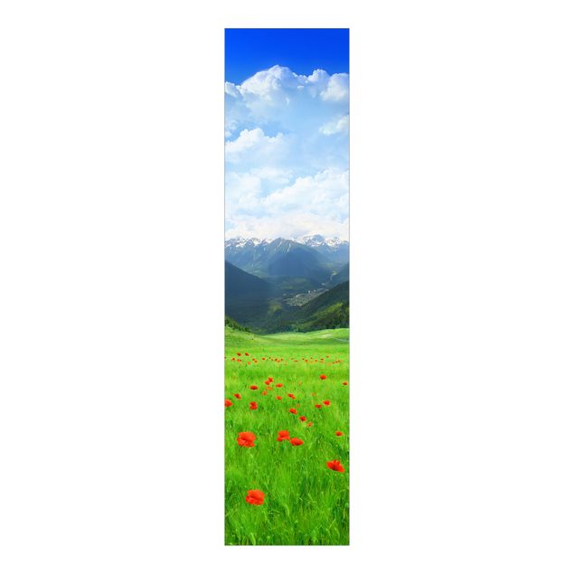 Sliding panel curtains set - Alpine Meadow