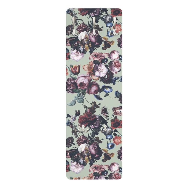 Coat rack modern - Old Masters Flowers With Tulips And Roses On Green