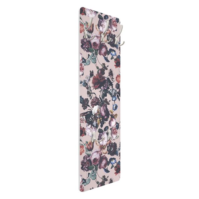 Coat rack modern - Old Masters Flowers With Tulips And Roses On Pink