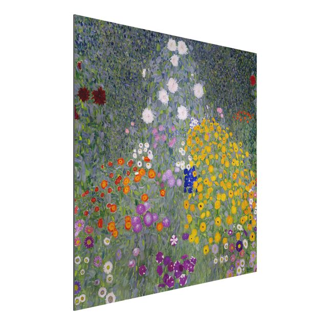 Dibond Gustav Klimt - Cottage Garden