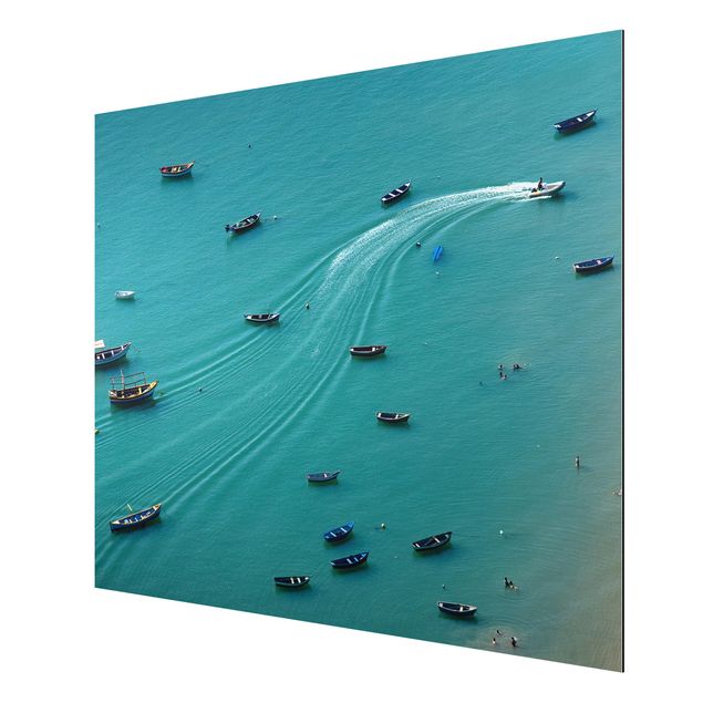 Print on aluminium - Anchored Fishing Boats