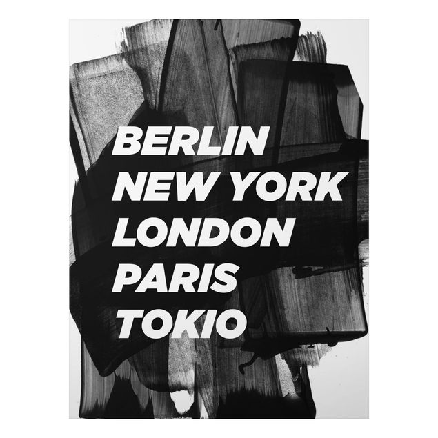 Print on aluminium - Berlin New York London