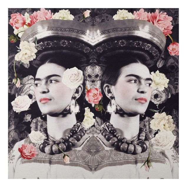 Print on aluminium - Frida Kahlo - Flower Flood