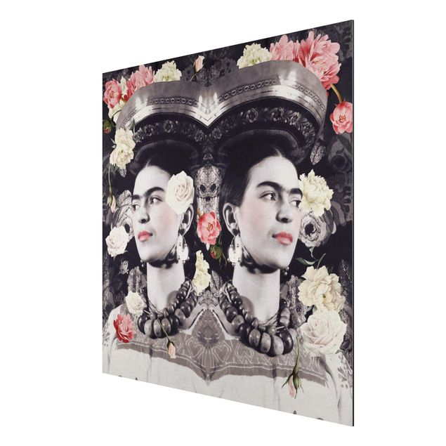Print on aluminium - Frida Kahlo - Flower Flood