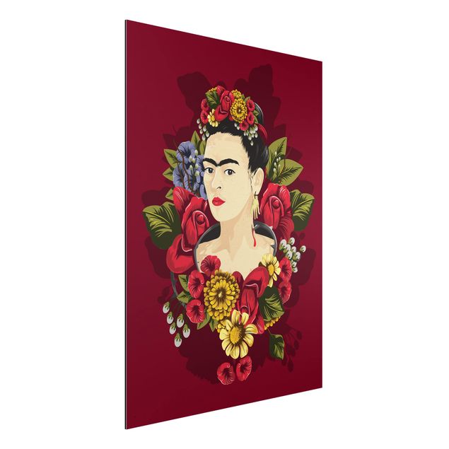 Alu dibond Frida Kahlo - Roses