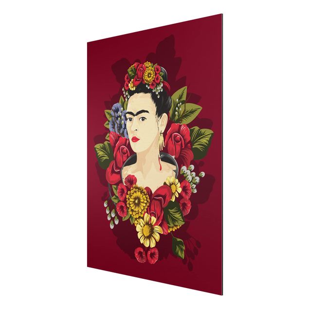 Print on aluminium - Frida Kahlo - Roses