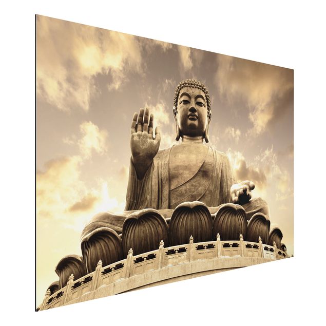 Alu dibond Big Buddha Sepia