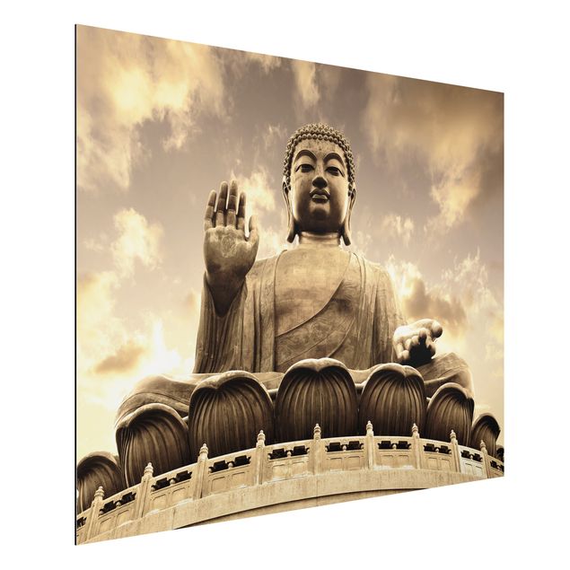 Alu dibond Big Buddha Sepia