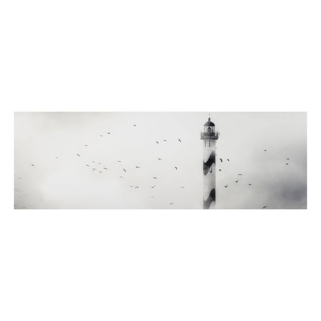 Print on aluminium - Lighthouse In The Fog