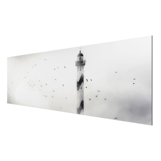 Print on aluminium - Lighthouse In The Fog