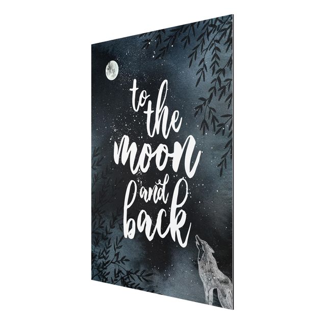 Print on aluminium - Love You To The Moon And Back