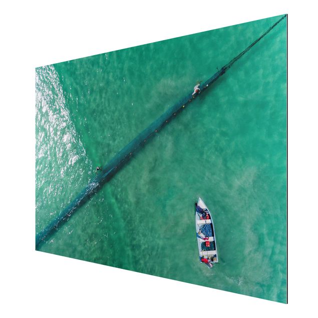 Print on aluminium - Aerial View - Fishermen