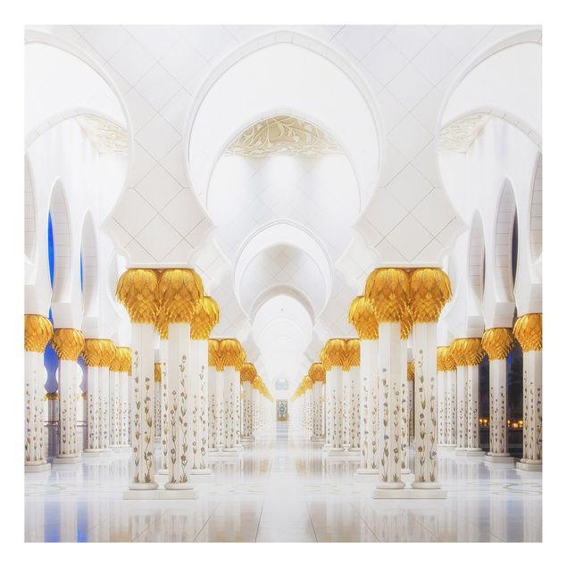 Print on aluminium - Mosque In Gold