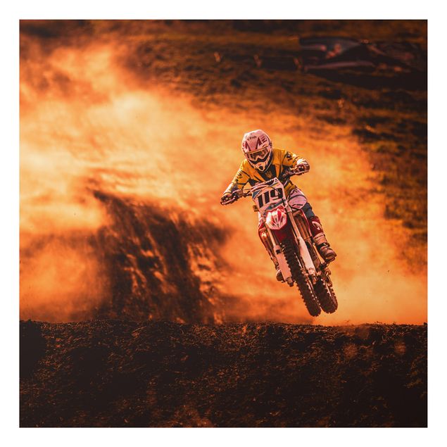 Print on aluminium - Motocross In The Dust