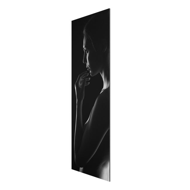 Print on aluminium - Woman Lost In Thoughts