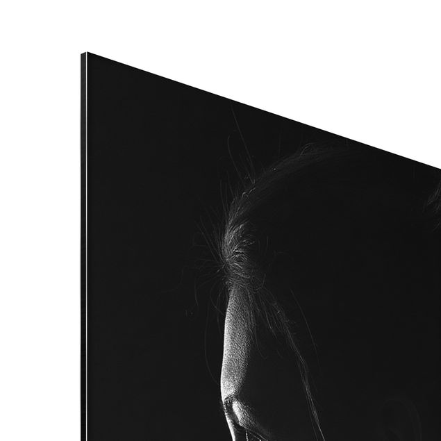 Print on aluminium - Woman Lost In Thoughts