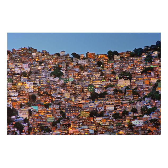 Alu dibond Rio De Janeiro Favela Sunset