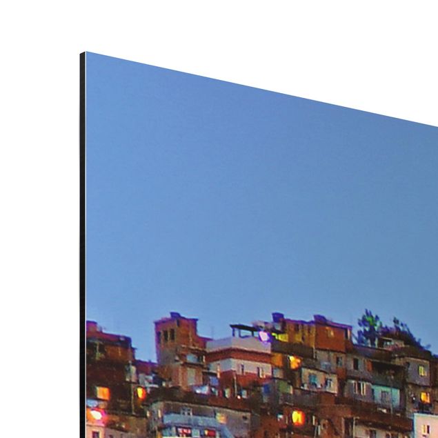 Print on aluminium - Rio De Janeiro Favela Sunset