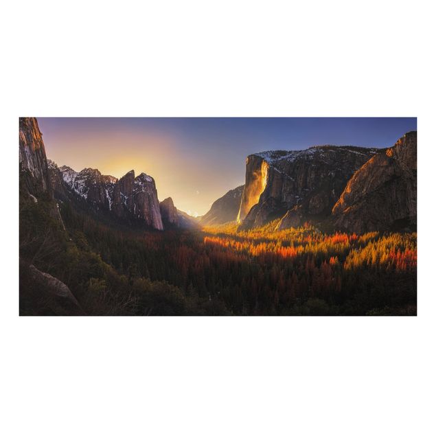 Print on aluminium - Sunset in Yosemite