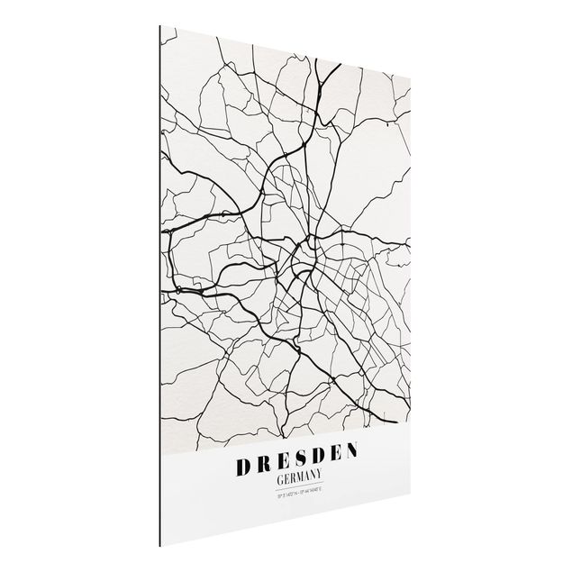 Dibond Dresden City Map - Classical