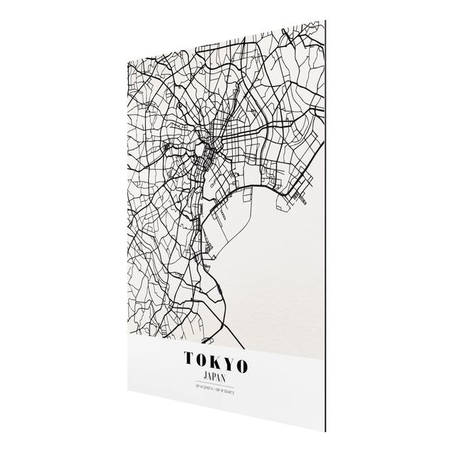 Print on aluminium - Tokyo City Map - Classic