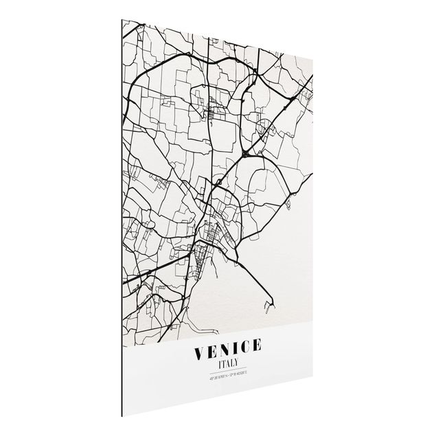 Dibond Venice City Map - Classic