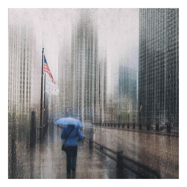 Alu dibond Rainy Chicago