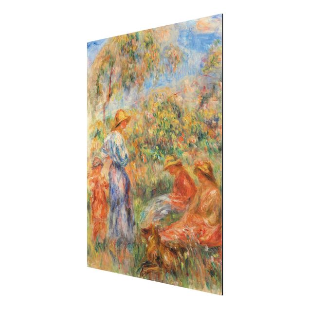 Print on aluminium - Auguste Renoir - Three Women and Child in a Landscape