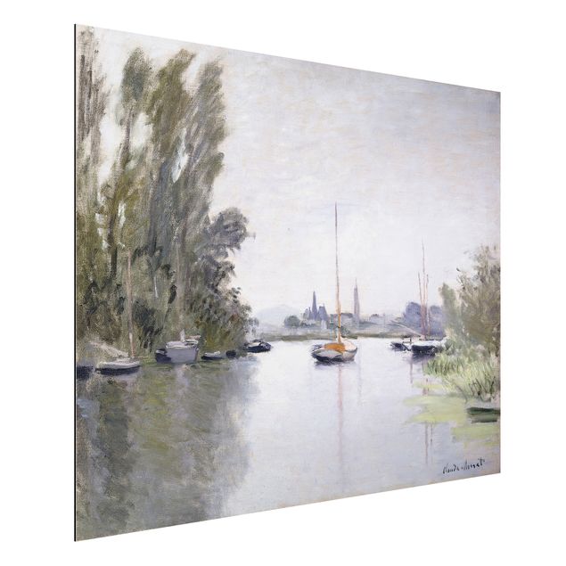 Dibond Claude Monet - Argenteuil Seen From The Small Arm Of The Seine