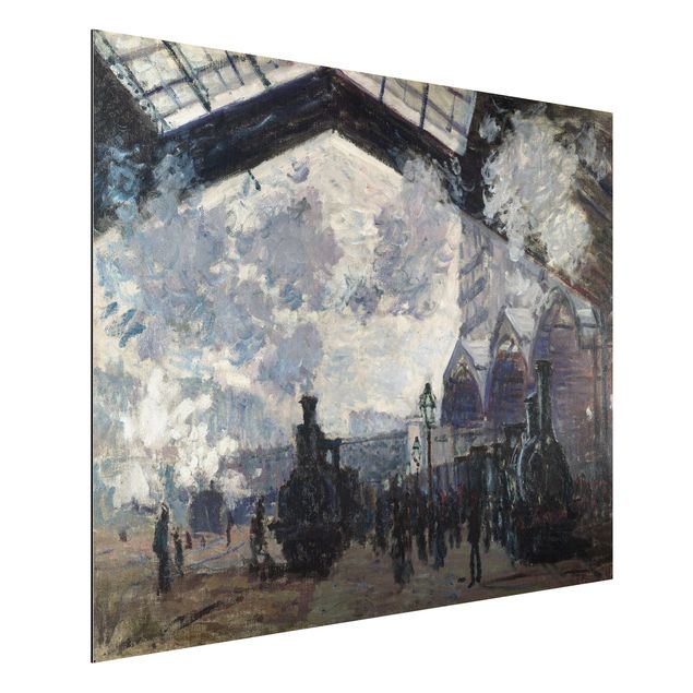 Dibond Claude Monet - Gare Saint Lazare