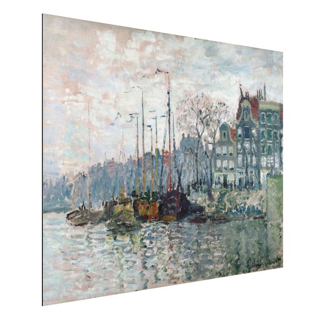 Alu dibond Claude Monet - View Of The Prins Hendrikkade And The Kromme Waal In Amsterdam